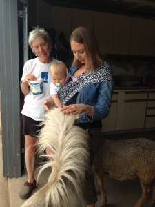 Perseus meets the baby, with Moonglow looking on